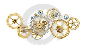 Various Gears and Cogs, Mechanical Engineering Elements, vector design Generative AI