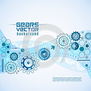 Various Gears With Cogwheels Background