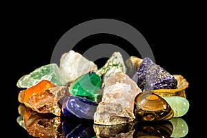 Various gemstones, uncut and Tumble finishing