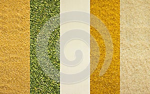 Various grain cereals banner