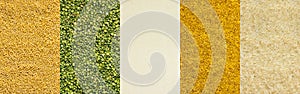 Various grain cereals banner