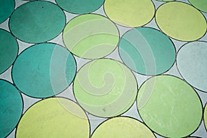 Various green tone circle shape pattern for texture
