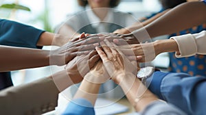 The united team hands.AI generated image