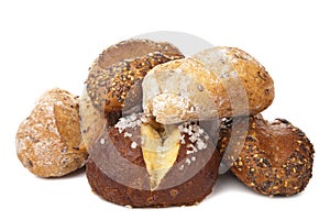 Various healthy bread isolated
