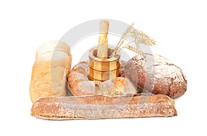 Various healthy bread.