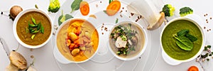 Various healthy soups