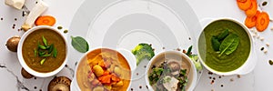 Various healthy soups