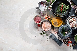 Various herbs and spices photo