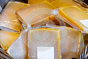 Various Holland cheese on in diary production market