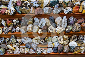 Various Icelandic rocks and minerals