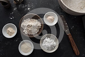 Various Ingredients for Making Gluten Free Flour Blend