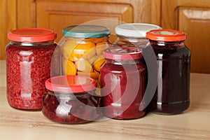 Various jams and compotes