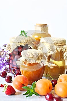 Various jams and compotes