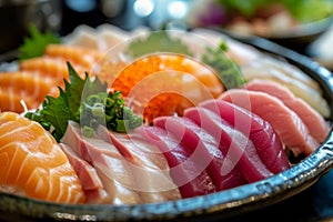 various japanese food served in a restaurant