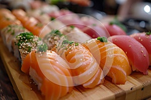 various japanese food served in a restaurant