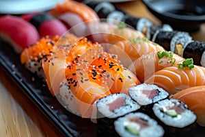 various japanese food served in a restaurant