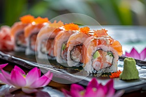 various japanese food served in a restaurant