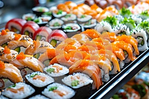 various japanese food served in a restaurant