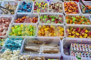 Various jelly soft candies