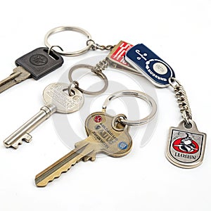Various keys on keyrings