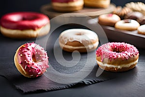 Various kinds of delicious donuts