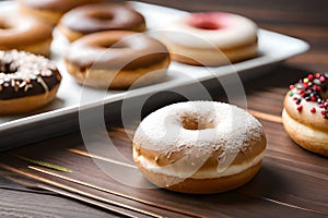 Various kinds of delicious donuts