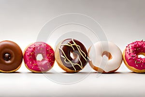 Various kinds of delicious donuts