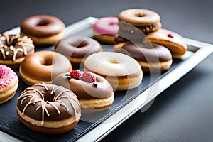 Various kinds of delicious donuts