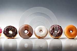 Various kinds of delicious donuts