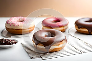 Various kinds of delicious donuts