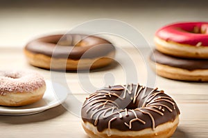 Various kinds of delicious donuts