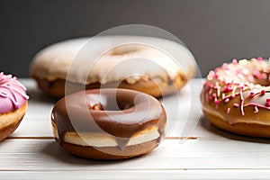 Various kinds of delicious donuts