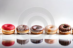 Various kinds of delicious donuts