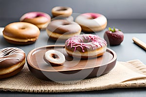 Various kinds of delicious donuts