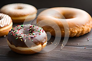 Various kinds of delicious donuts