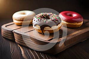 Various kinds of delicious donuts