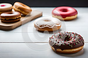 Various kinds of delicious donuts