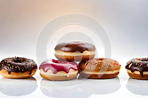 Various kinds of delicious donuts