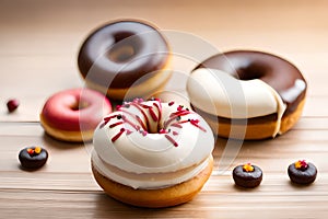 Various kinds of delicious donuts