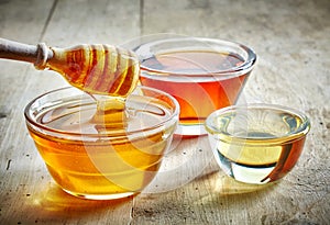 Various kinds of honey