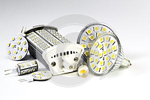 Various led bulbs G4, MR16, R7s and individual chips