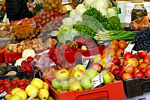 various local products at the bazaar