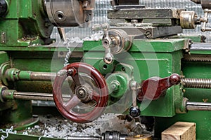 Various locksmith tools in the turning workshop