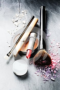 Various makeup products