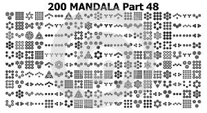 Various mandala collections 200 Ethnic Mandala line pattern set Doodles freehand