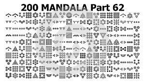 Various mandala collections 200 Ethnic Mandala line pattern set Doodles freehand