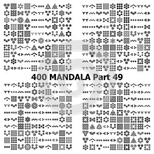 Various mandala collections 400 Ethnic Mandala line pattern set Doodles freehand