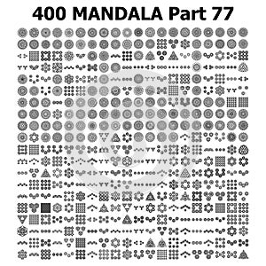 Various mandala collections 400 Ethnic Mandala line pattern set Doodles freehand