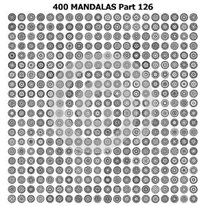 Various mandala collections 400 Ethnic Mandala line pattern set Doodles freehand