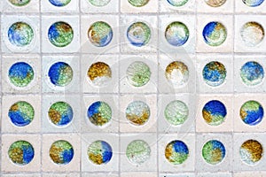 Various of marbles glass background